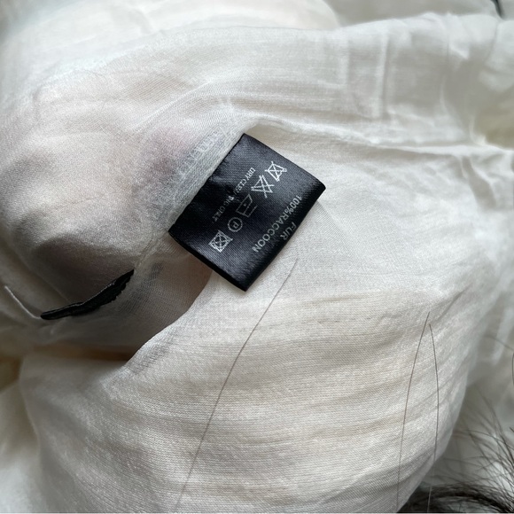 Hôtel Particulier Silk Chiffon Vest with Real Raccoon Fur - Picture 6 of 6